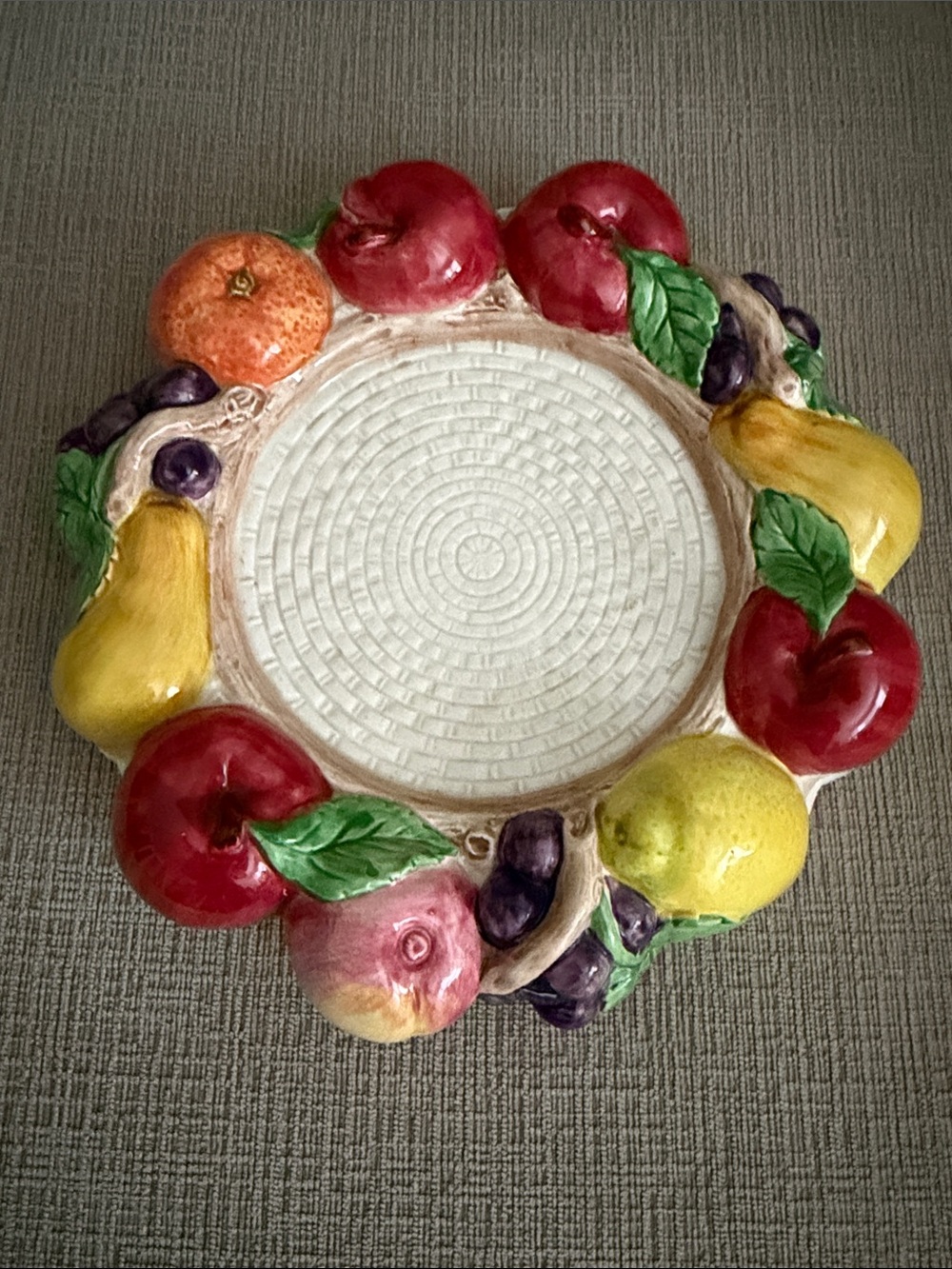 Vintage Fitz & Floyd Fruit Fair centerpiece Candle Holder Taiwan